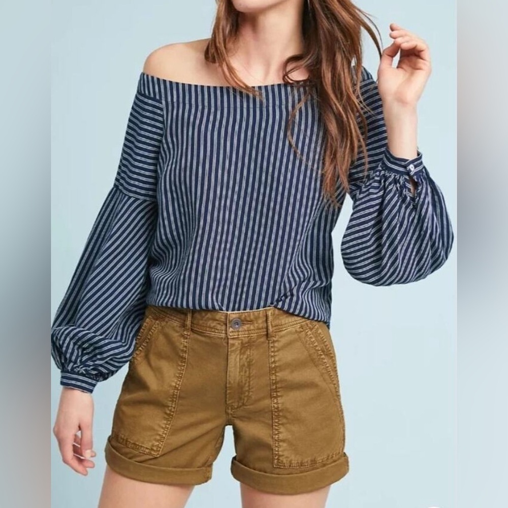 Anthropologie The Wanderer Utility Shorts Faded Khaki Tan Size 31
